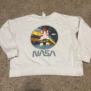 H&M White NASA Graphic Sweatshirt